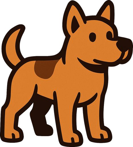 Un perro.
In-Game asset.  High contrast.  No shadows