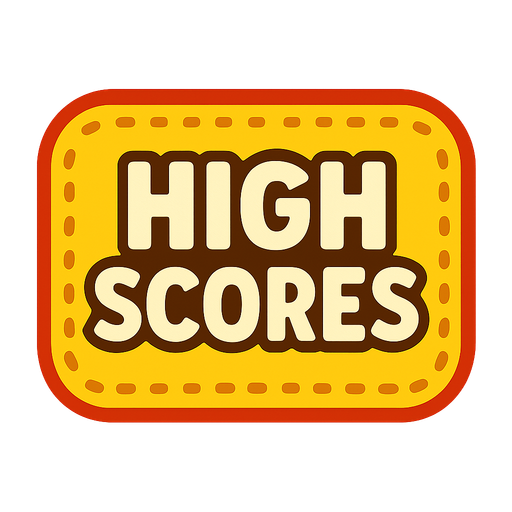 High Scores button.
In-Game asset.  2d.  High contrast.  No shadows