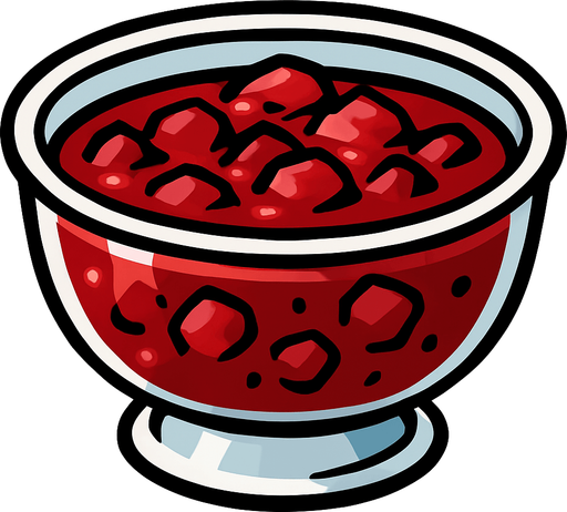 Compote.
In-Game asset.  2d.  High contrast.  No shadows