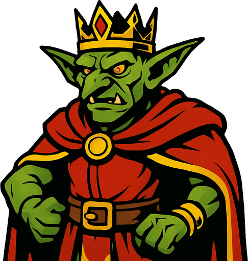 goblin emperor.
In-Game asset.  2d.  High contrast.  No shadows