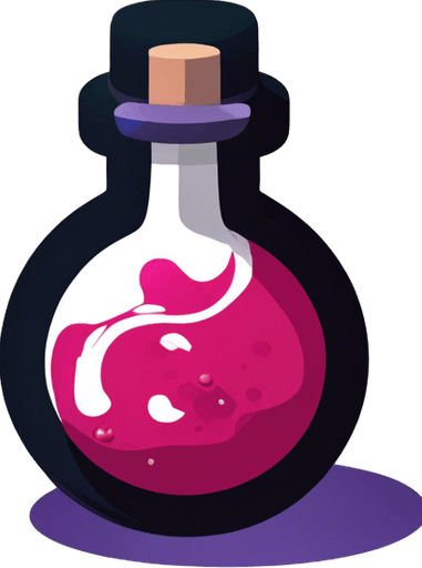 remove the purple shadow under the potion