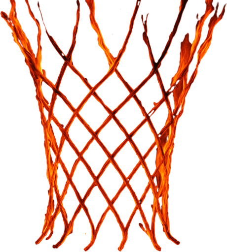 Make the net look like it's on fire
