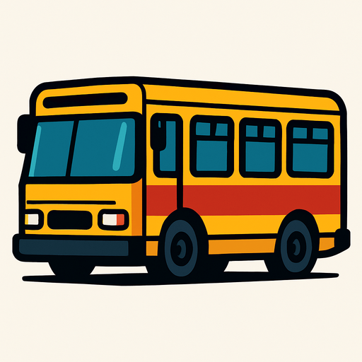 Bus.
In-Game asset.  2d.  High contrast.  No shadows