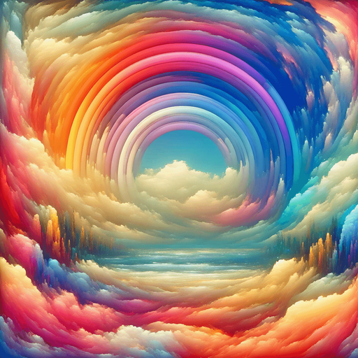 raibow in the background. soft colors. high definition. in game asset. Single Game Texture. In-Game asset. 2d. Blank background. High contrast. No shadows.