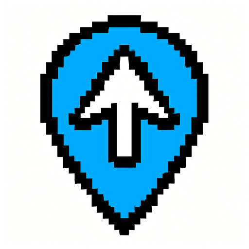 Navigation pixel.
In-Game asset.  2d.  High contrast.  No shadows