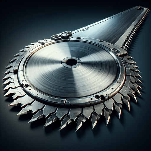 a roundsaw.
In-Game asset. Blank background. High contrast.