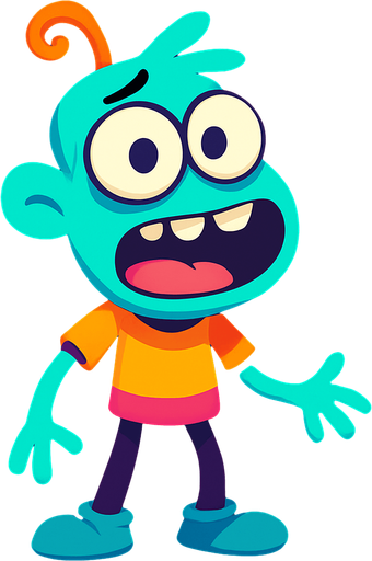 Garip bir oyun karakteri 3d pixar tarzı.
In-Game asset.  2d.  High contrast.  No shadows