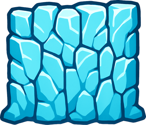 Ice wall.
In-Game asset.  2d.  High contrast.  No shadows