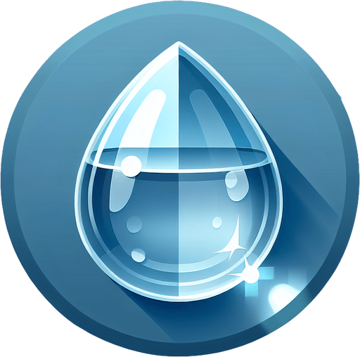 Drop Of water.
Single Game Texture.  In-Game asset.  Blank background.  High contrast.  No shadows