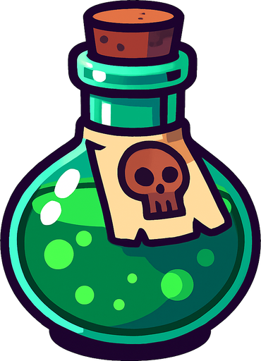 İksir.
In-Game asset.  2d.  High contrast.  No shadows