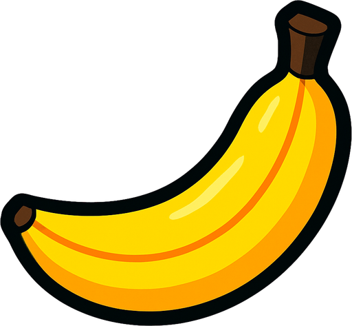banana.
In-Game asset.  2d.  High contrast.  No shadows