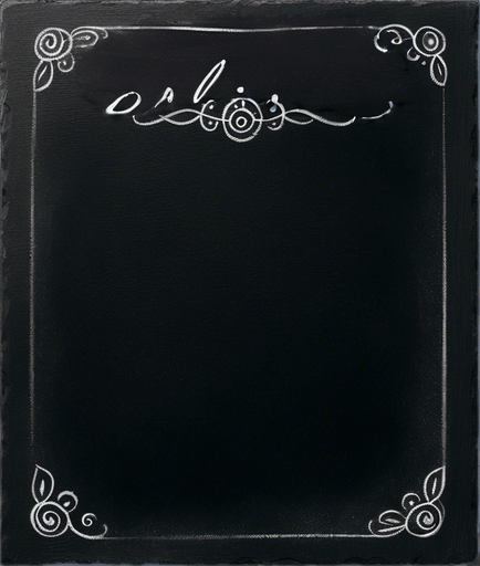 Word "ELIXIR" handwritten in chalk aligned at the top