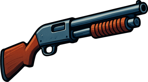 Escopeta realista.
In-Game asset.  2d.  High contrast.  No shadows
