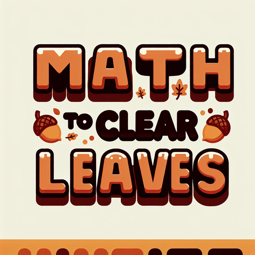 Create an SVG text design for "Match to clear leaves" in bold cartoon style with chunky rounded letters. Add small falling leaves and acorn accents in warm autumn colors.​​​​​​​​​​​​​​​​.
Single Game Texture. In-Game asset. 2d. Blank background. High contrast. No shadows.