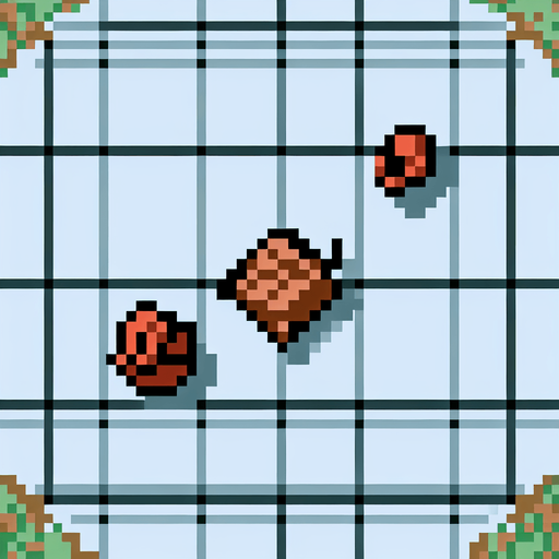 Directly overhead, plumb view of a dog poop.
Zenith view, directly overhead, plumb view. NOT PERSPECTIVE! . Pixel art