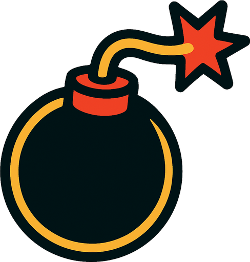 bomba.
In-Game asset.  2d.  High contrast.  No shadows