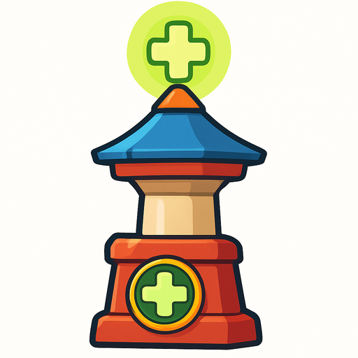healTowerAsset.
In-Game asset.  2d.  High contrast.  No shadows