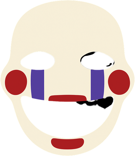 puppet FNAF head.
In-Game asset.  2d.  High contrast.  No shadows
