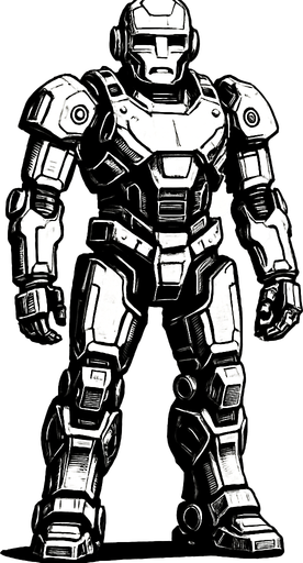 robot.
In-Game asset.  2d.  High contrast.  No shadows. realistic