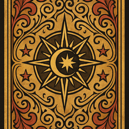 antique card background pattern magical fantasy.
In-Game asset.  2d.  High contrast.  No shadows