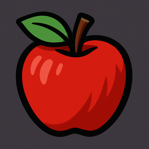 make the apple.
In-Game asset.  2d.  High contrast.  No shadows