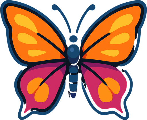 Butterfly.
In-Game asset.  2d.  High contrast.  No shadows