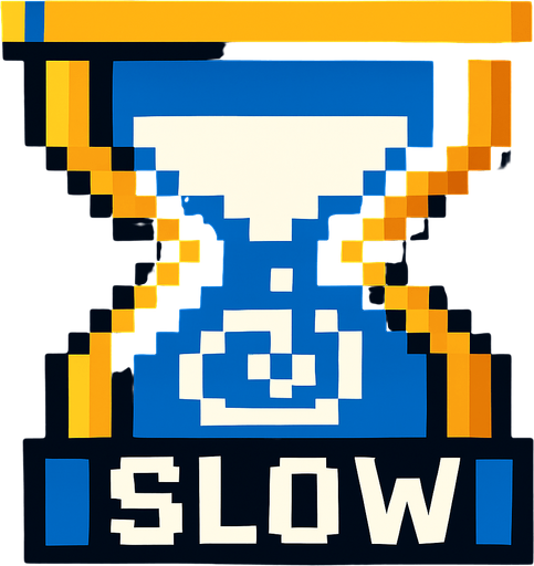 Type SLOW bottom of the amblem