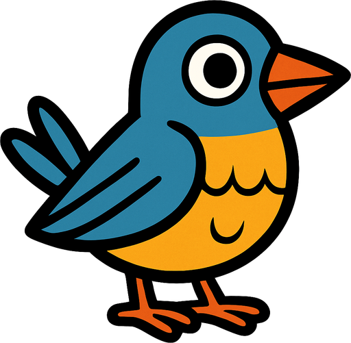 2d kuş.
In-Game asset.  2d.  High contrast.  No shadows