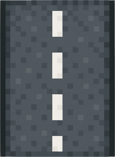 Road tile 2d pixilated topdown.
In-Game asset.  2d.  High contrast.  No shadows
