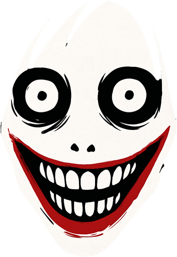 jeff the killer scary  head.
In-Game asset.  2d.  High contrast.  No shadows