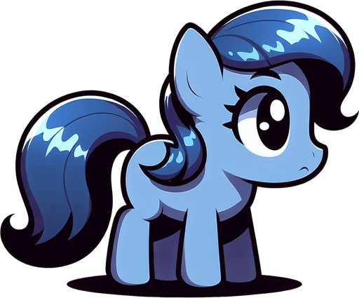 pony.
Single Game Texture. In-Game asset. 2d. Blank background. High contrast. No shadows.