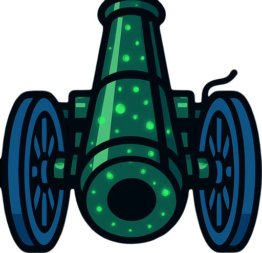 tekerleri mavi olsun ve demir gövdenin üzerinde yeşil yeşil ışık gibi benekler olsun