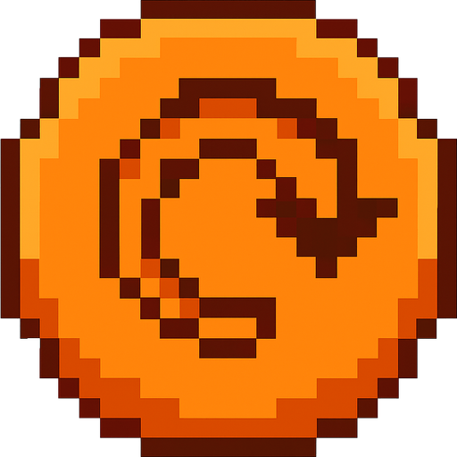 pixelart roling arrow button orange color.
In-Game asset.  2d.  High contrast.  No shadows