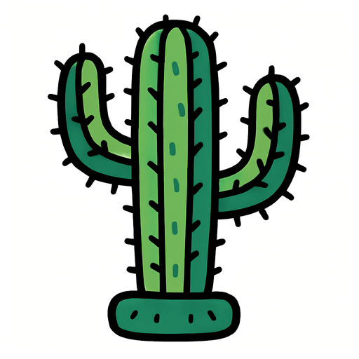 kaktüs.
In-Game asset.  2d.  High contrast.  No shadows