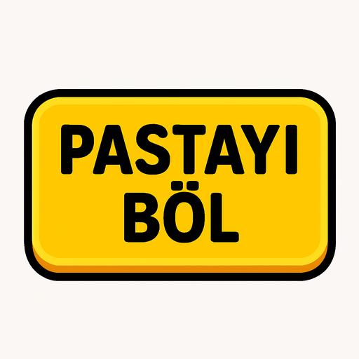 Sarı bir button olsun ve içinde 'Pastayı Böl' yazsın.
In-Game asset.  2d.  High contrast.  No shadows