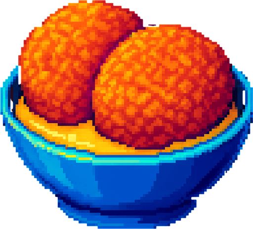 2 Cakes of ground fish dipped in raw batter.