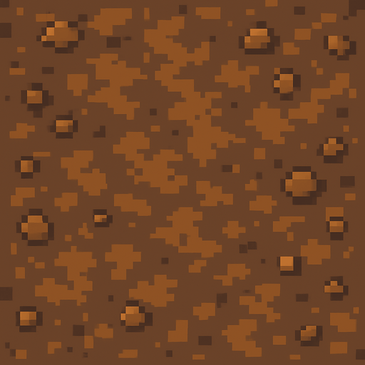 suelo de tierra pixart.
In-Game asset.  2d.  High contrast.  No shadows