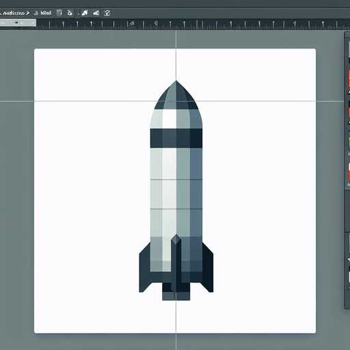 A small real  missile 2d view
View of whole body vertically.
Single Game Texture. In-Game asset. 2d. Blank background. High contrast. No shadows.