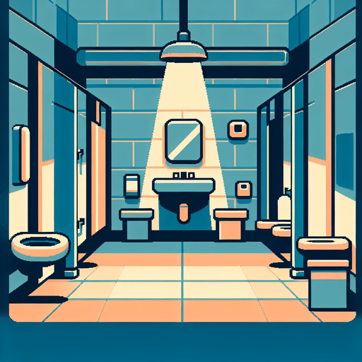 фон туалет.
Single Game Texture. In-Game asset. 2d. Blank background. High contrast. No shadows.