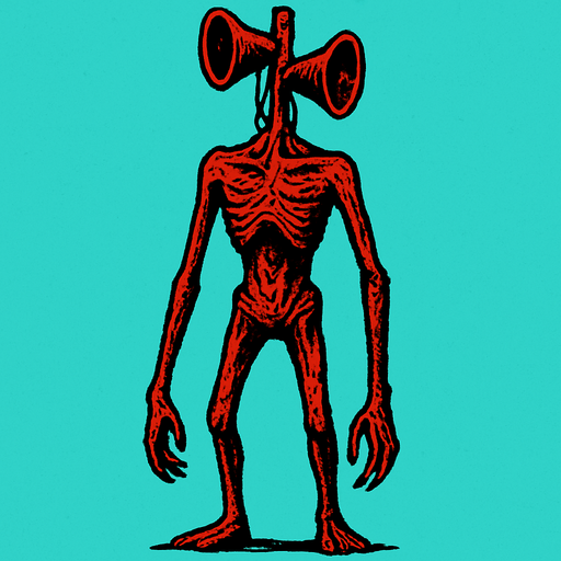 siren head.
In-Game asset.  2d.  High contrast.  No shadows