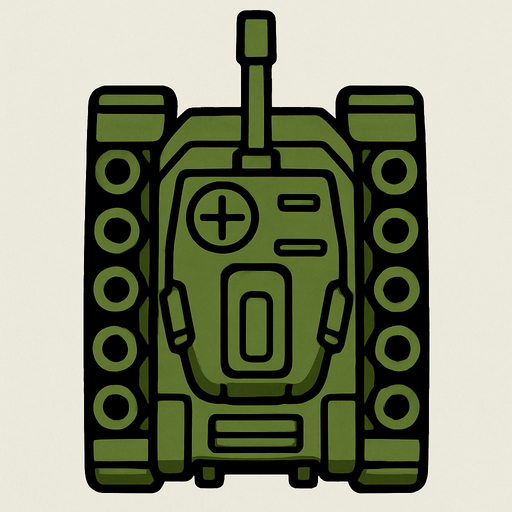 make a bird's eye view tank.
In-Game asset.  2d.  High contrast.  No shadows