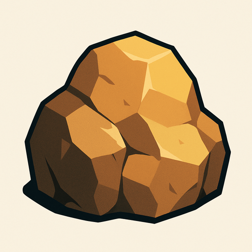 2d rock for game.
In-Game asset.  2d.  High contrast.  No shadows