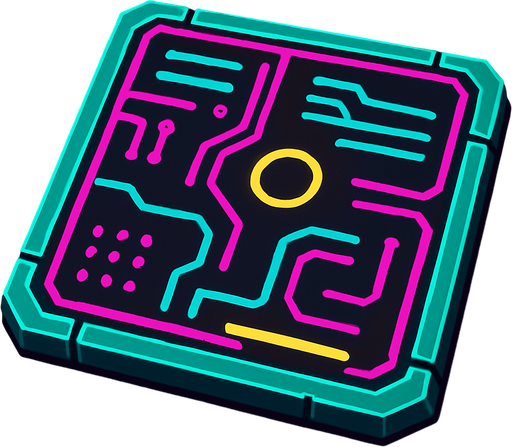 piso tecnologico neon.
In-Game asset.  2d.  High contrast.  No shadows