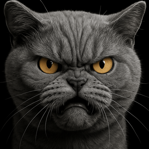 exagerate expression.
gray fur