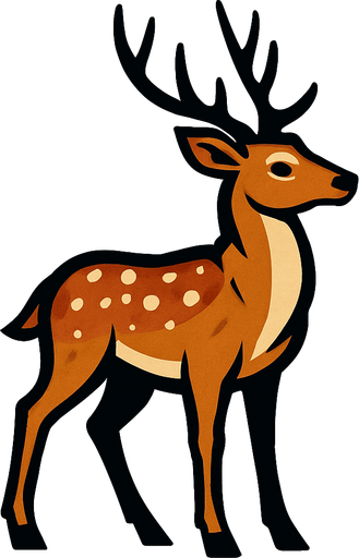 Deer.
In-Game asset.  2d.  High contrast.  No shadows