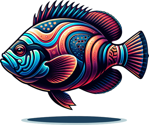 a realistic emperorFish.
Single Game Texture. In-Game asset. 2d. Blank background. High contrast. No shadows.