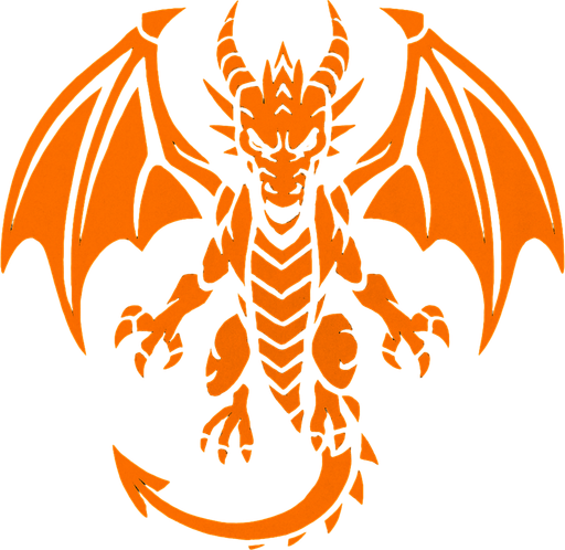 dragon from top.
In-Game asset.  2d.  High contrast.  No shadows