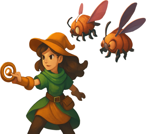 Fullscreen modern App Store landscape banner, 16:9, high definition, for a game titled "Temporal Bloom" and with the description "A whimsical garden defense game where you manipulate time to protect magical plants from waves of fantastical pests using abilities like local time rewind, accelerated growth, and temporal stasis fields.". No text on banner!