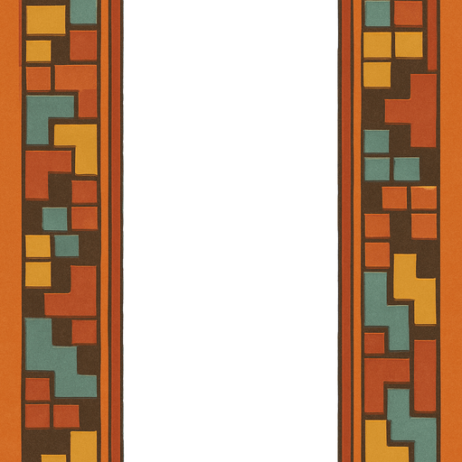 Can you please make it more retro and decorate something in the borders between the thick and thin line that ressembles tetris game?