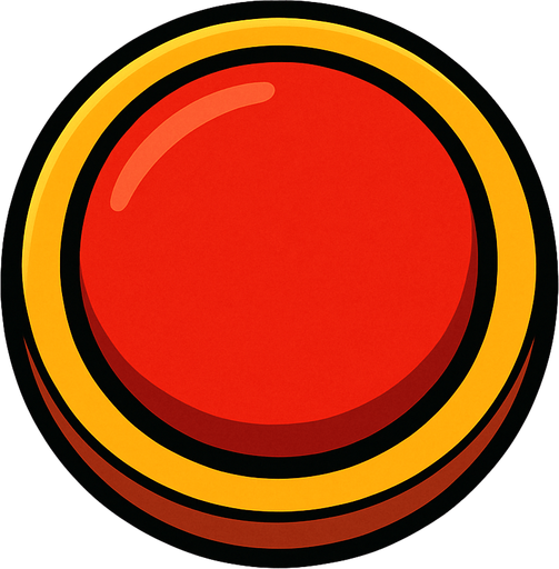 pressable round button.
In-Game asset.  2d.  High contrast.  No shadows